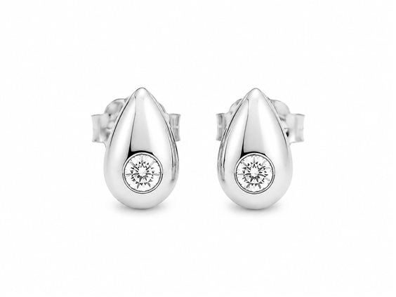 Pendientes Idee Preziose dal 1987 Mujer in Oro blanco Diamante 0.10 Ct IP.OK18B/32D - IP.OK18B/32D